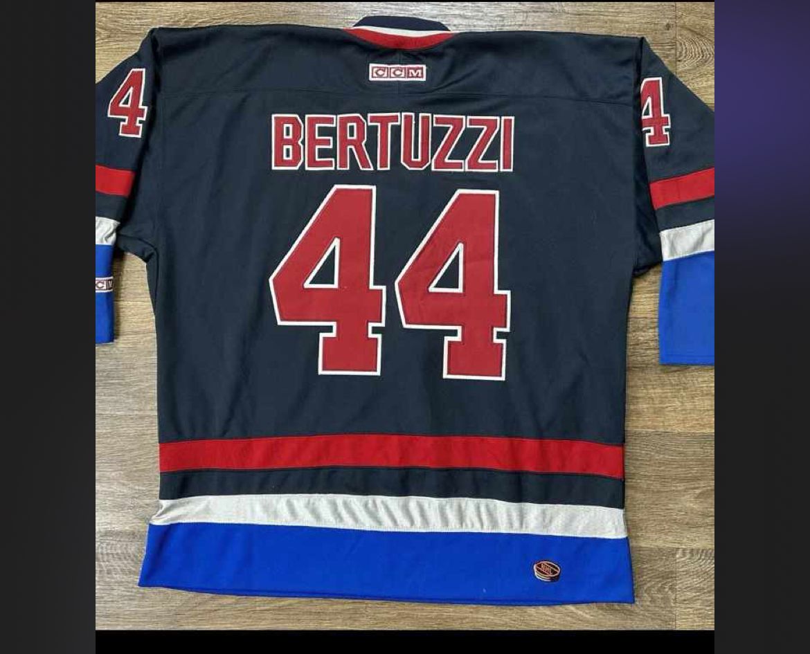 2024 Adidas Men Vancouver Canucks 44 Todd Bertuzzi Blue Home Authentic Stitched NHL Custom Jersey